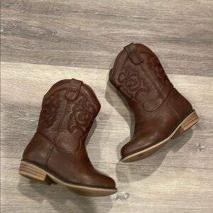 Cat & Jack Brown Ankle-High Lace-Up Boots